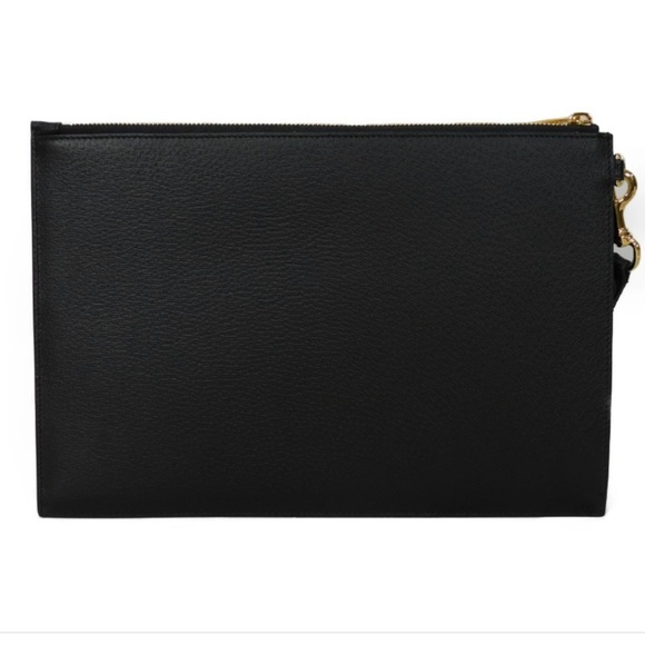 BRAND NEW GUCCI Black Leather Horsebit Clutch/Wristlet - Picture 6 of 15
